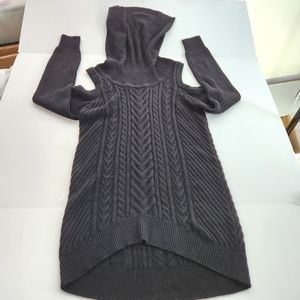 Hattie Hippie Cowl Neck Exposed Shoulder Sweater Large